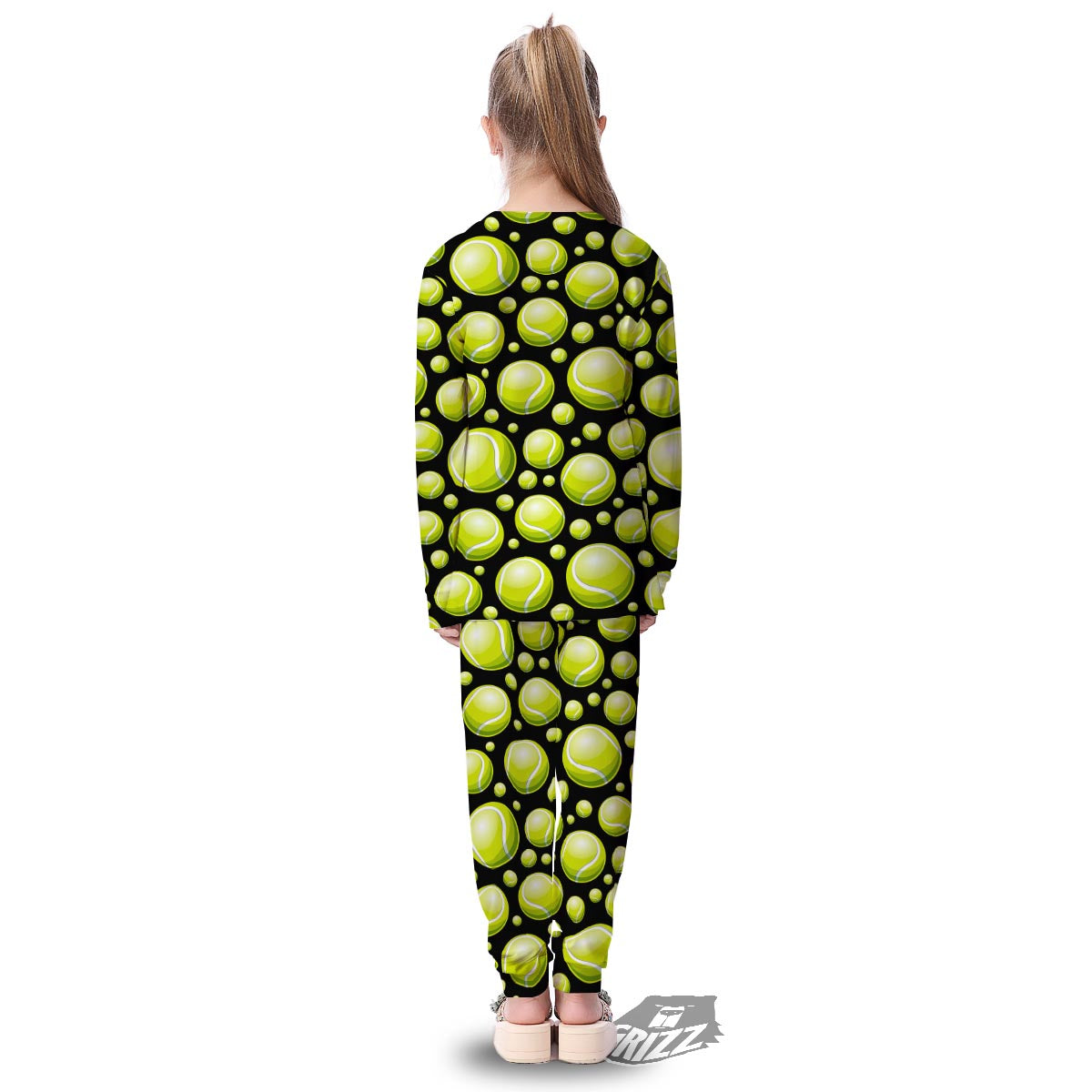 Tennis Balls Print Pattern Kid's Pajamas-grizzshop
