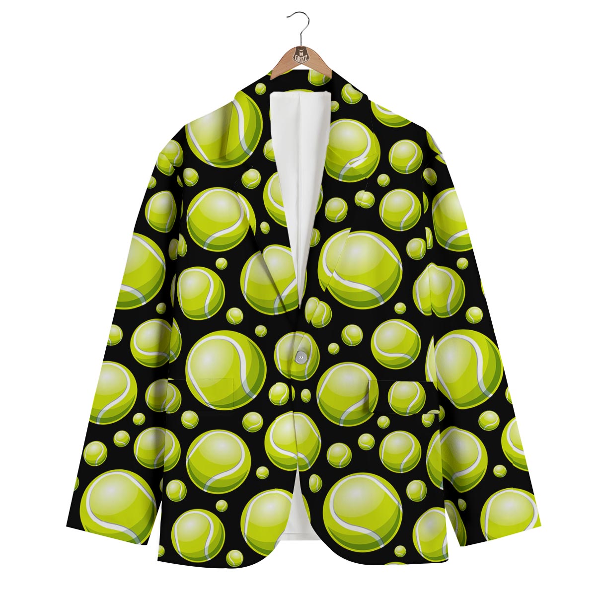 Tennis Balls Print Pattern Men's Blazer-grizzshop