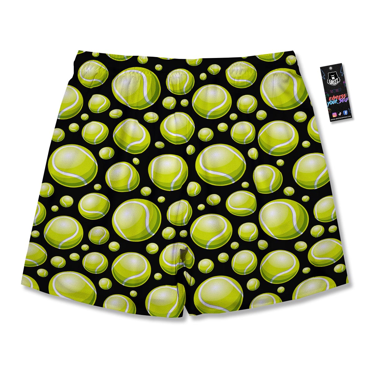 Tennis Balls Print Pattern Men's Running Shorts-grizzshop