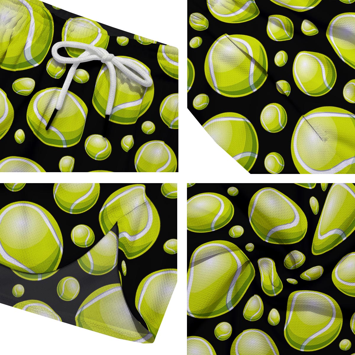 Tennis Balls Print Pattern Men's Running Shorts-grizzshop
