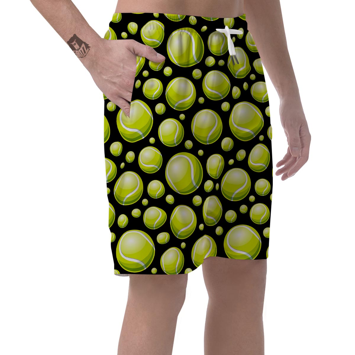 Tennis Balls Print Pattern Men's Shorts-grizzshop