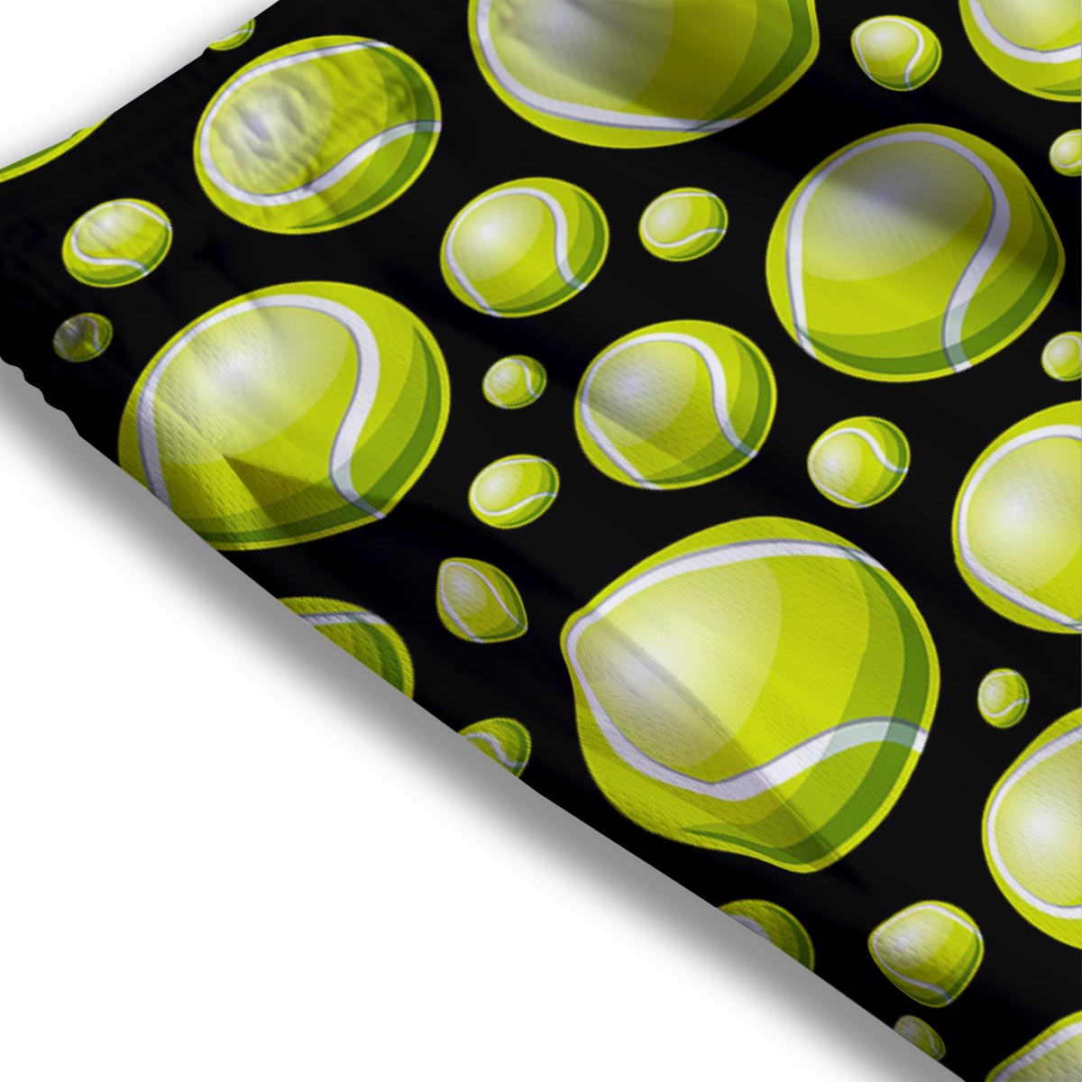 Tennis Balls Print Pattern Mesh Shorts