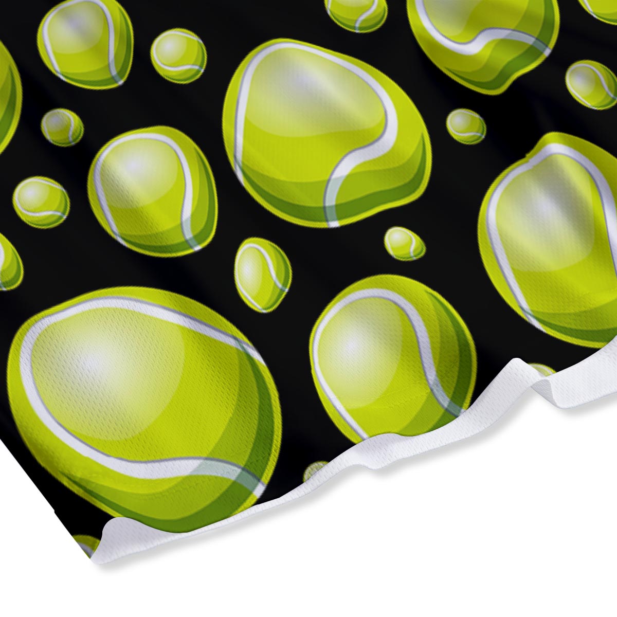 Tennis Balls Print Pattern Mesh Shorts