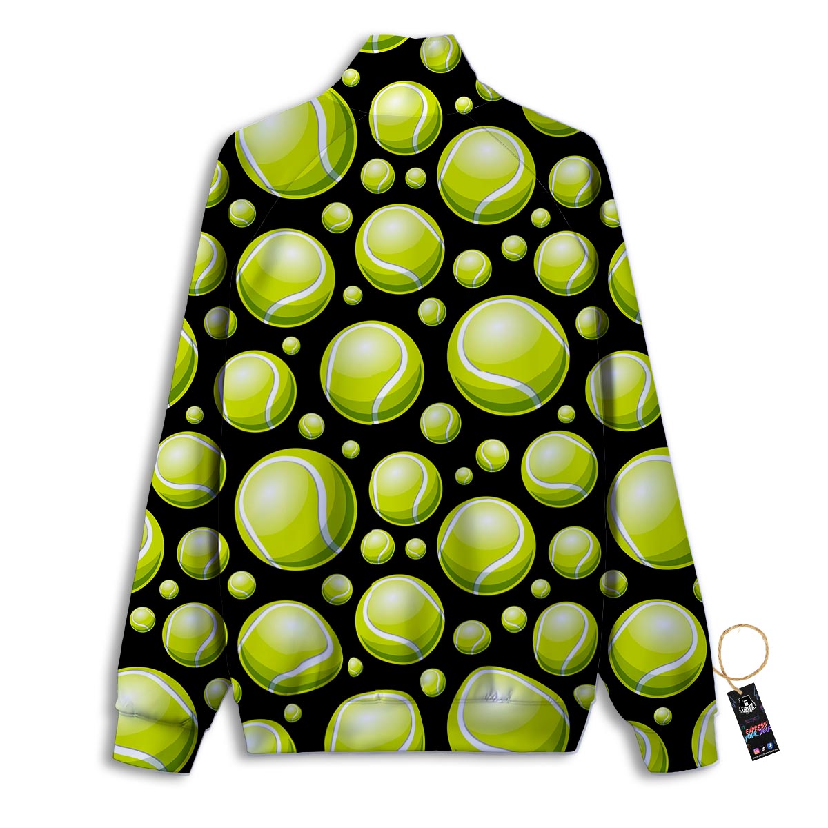 Tennis Balls Print Pattern Track Jacket-grizzshop