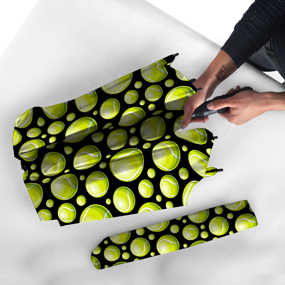 Tennis Balls Print Pattern Umbrella-grizzshop