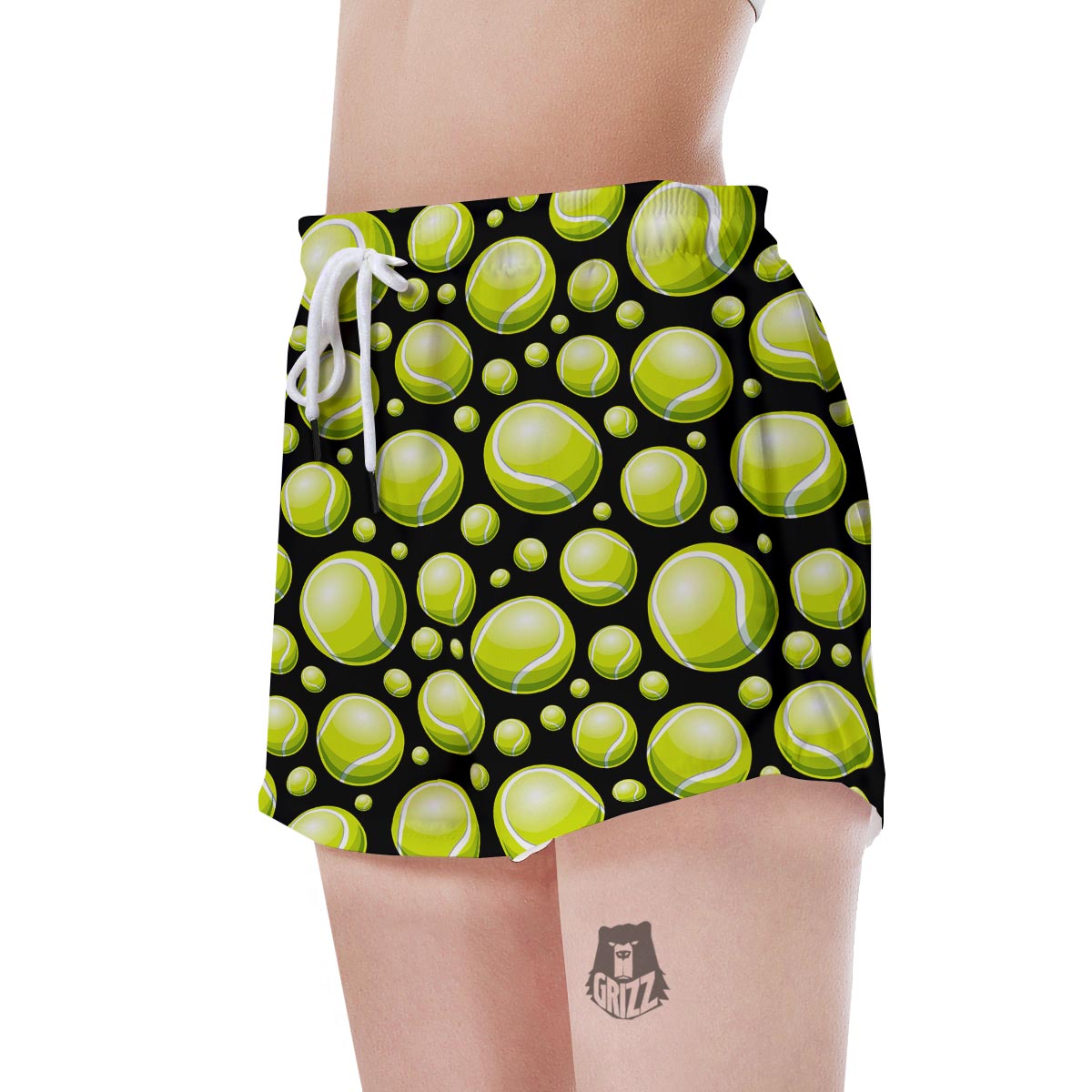 Tennis Balls Print Pattern Women's Shorts-grizzshop