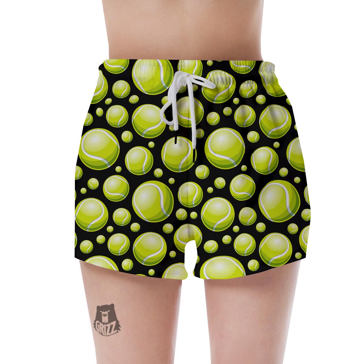 Tennis Balls Print Pattern Women's Shorts-grizzshop