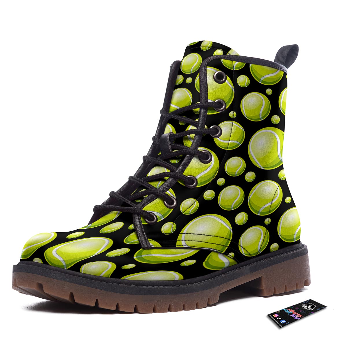 Tennis Balls Print Pattern Work Boots-grizzshop