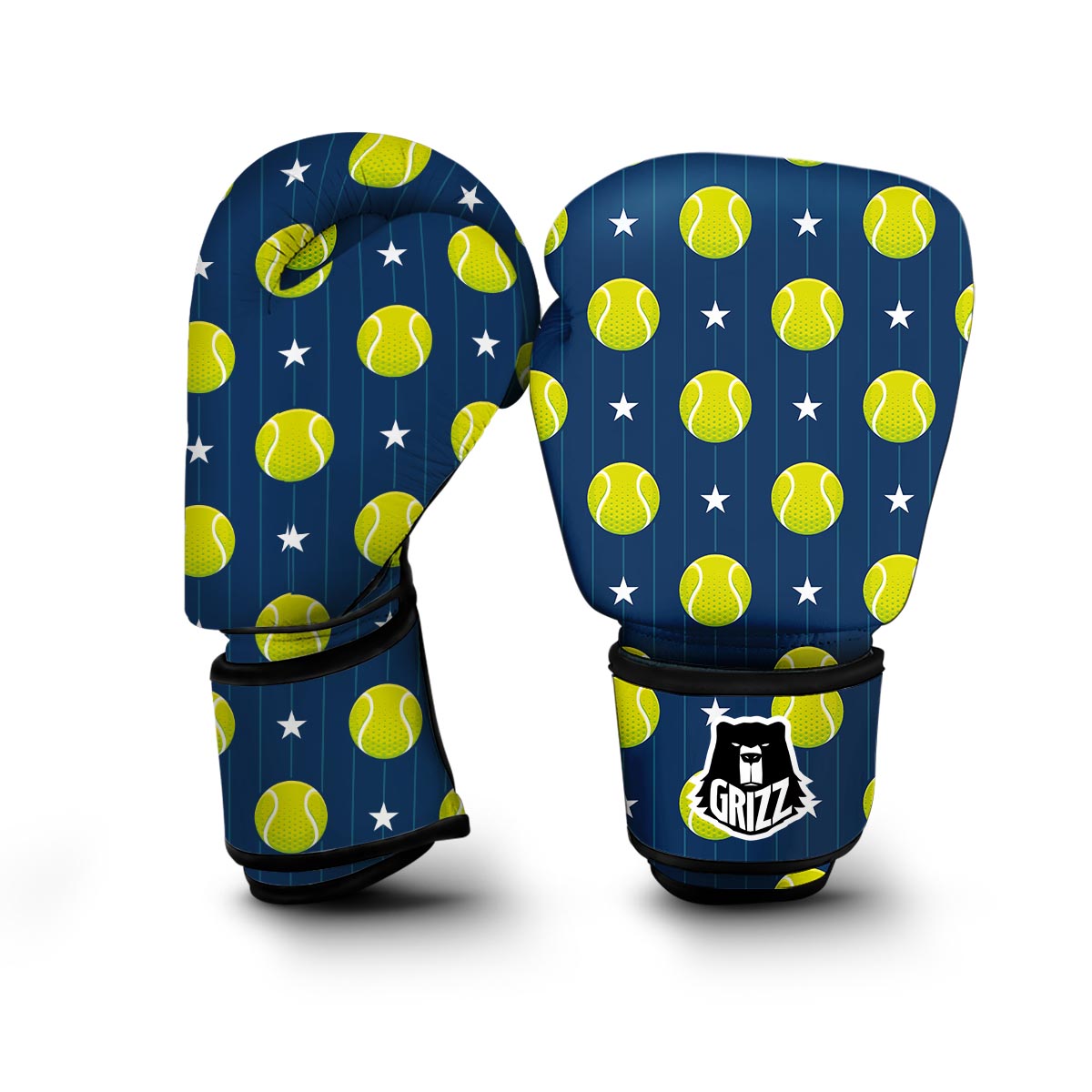 Tennis Pattern Print Boxing Gloves-grizzshop