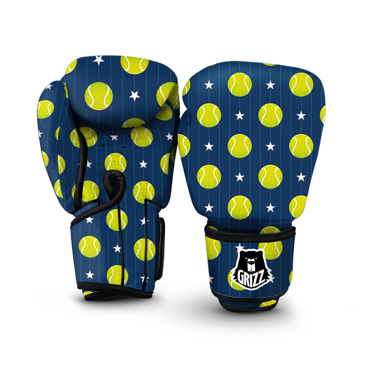 Tennis Pattern Print Boxing Gloves-grizzshop