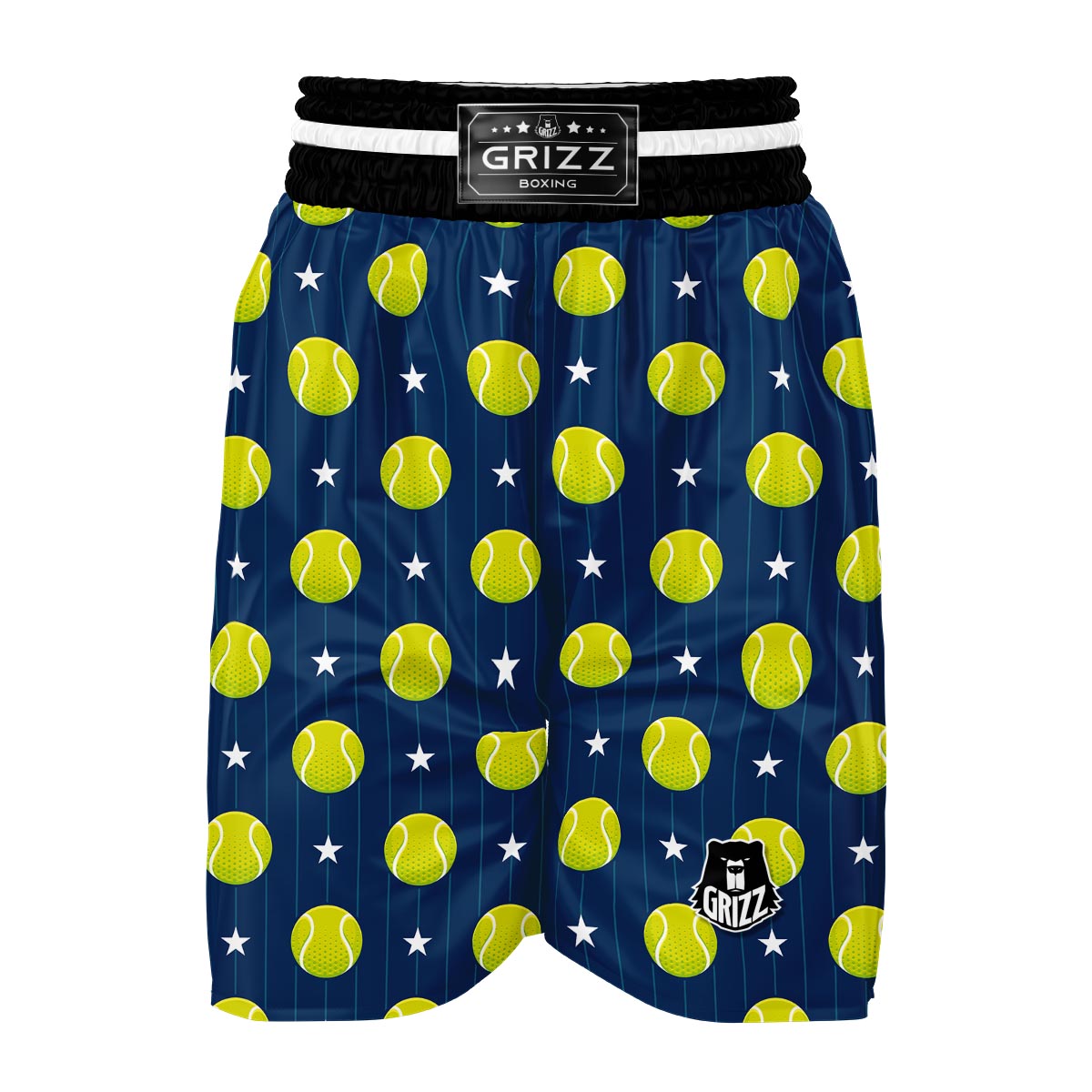 Tennis Pattern Print Boxing Shorts-grizzshop
