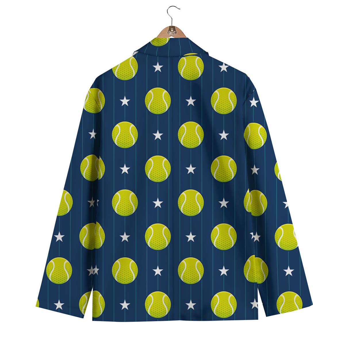 Tennis Pattern Print Men's Blazer-grizzshop