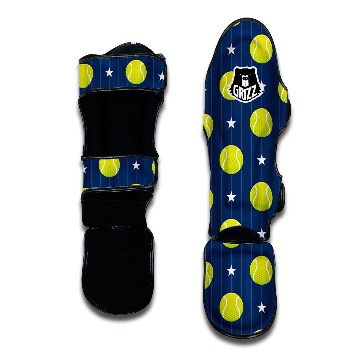 Tennis Pattern Print Muay Thai Shin Guards-grizzshop