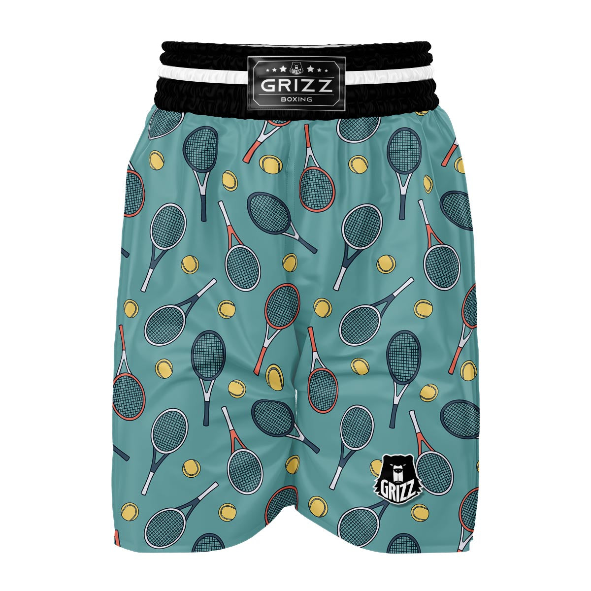 Tennis Print Pattern Boxing Shorts-grizzshop