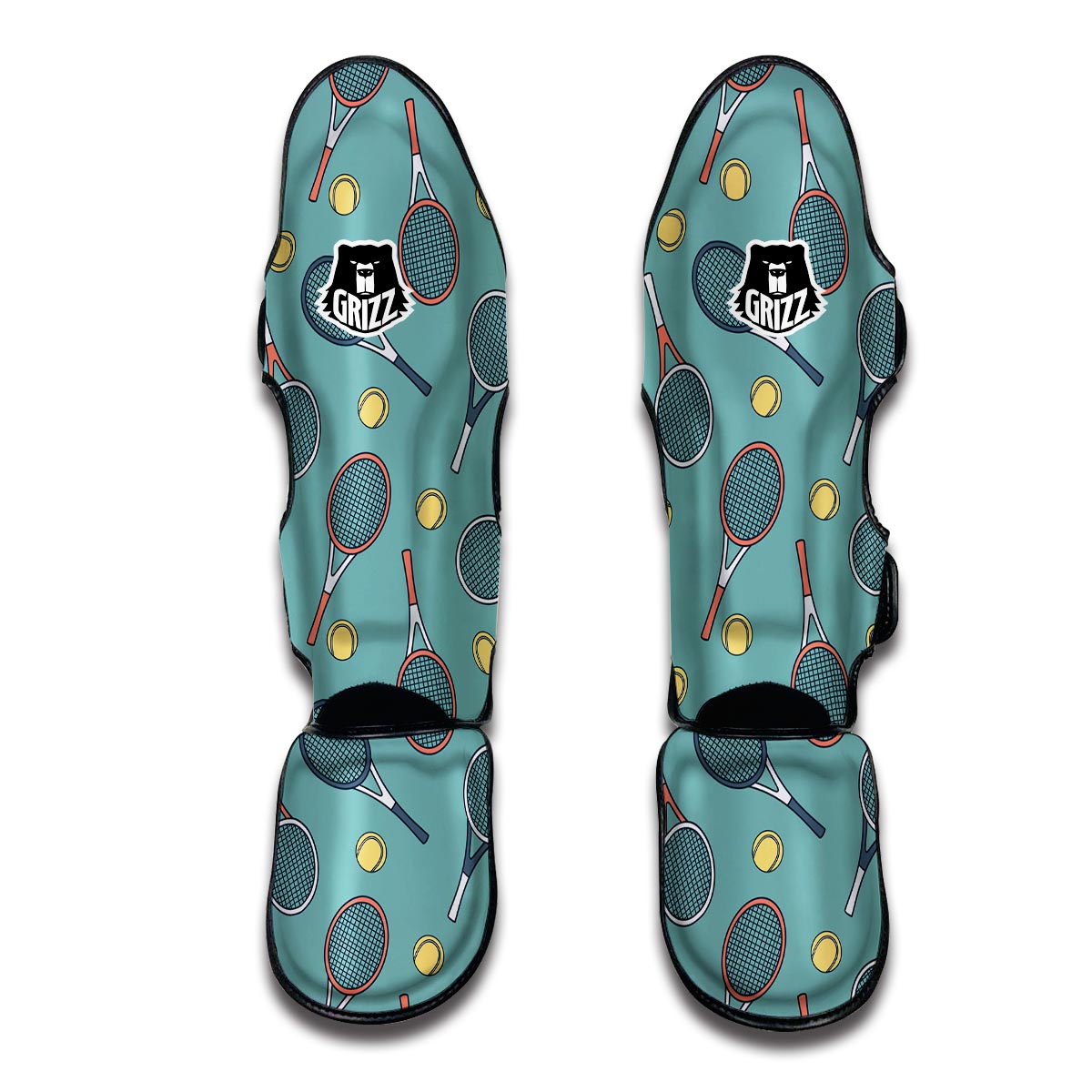 Tennis Print Pattern Muay Thai Shin Guards-grizzshop