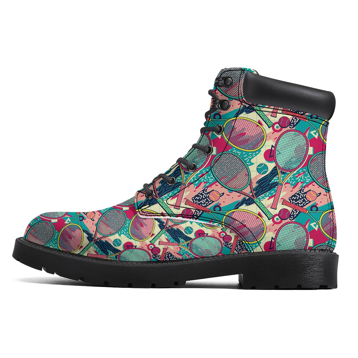 Tennis Retro Print Pattern Boots-grizzshop
