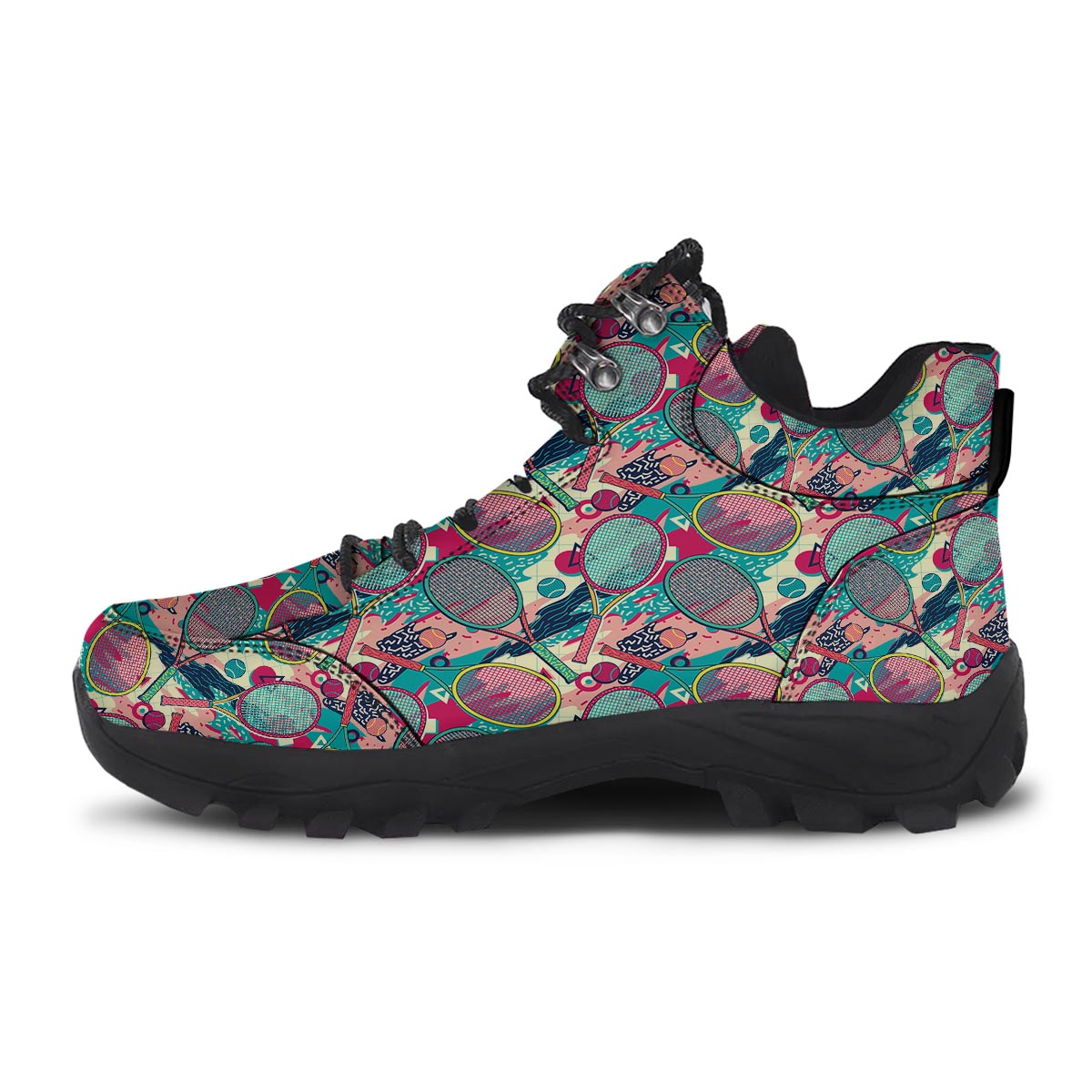 Tennis Retro Print Pattern Hiking Shoes-grizzshop