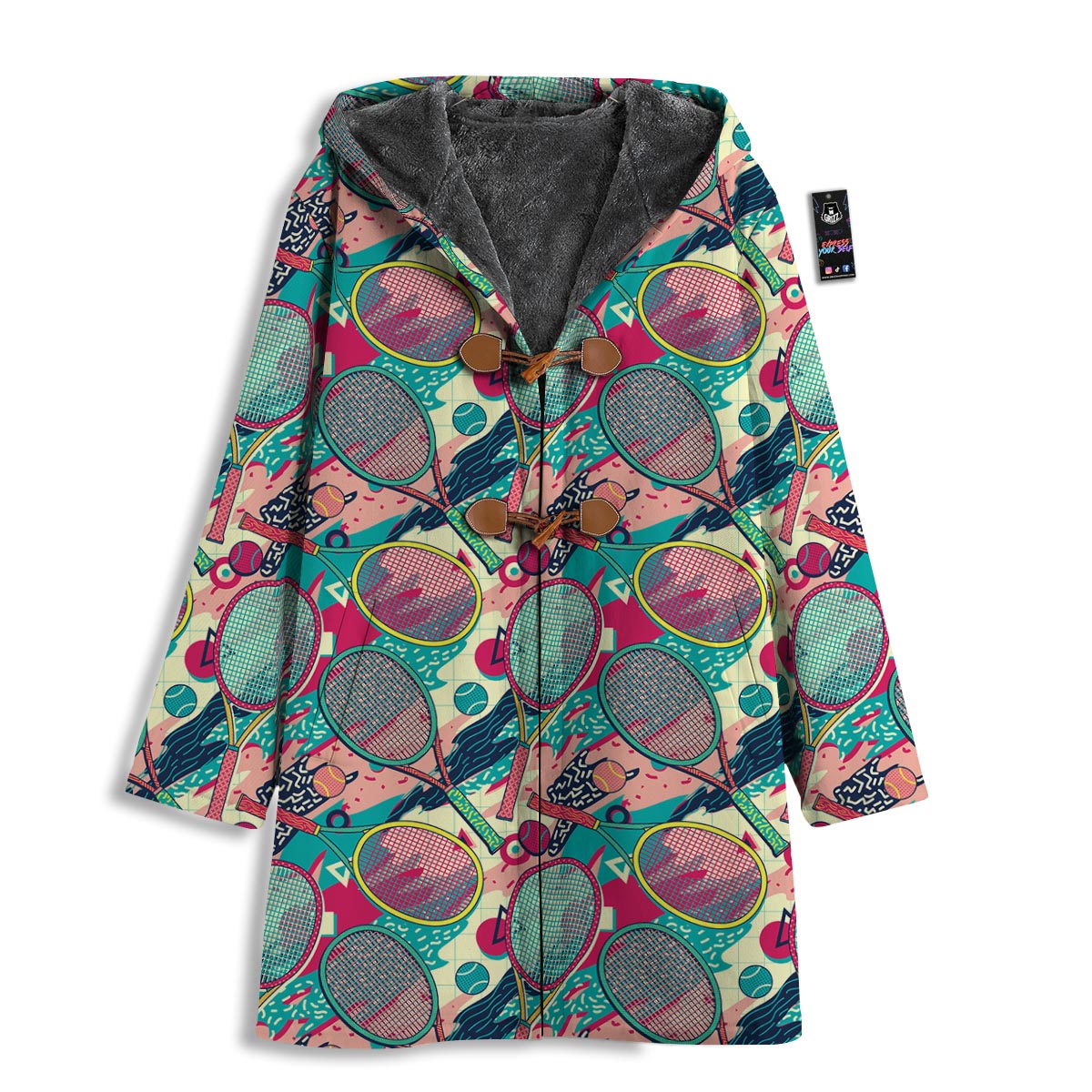 Tennis Retro Print Pattern Men's Windbreaker Jacket-grizzshop