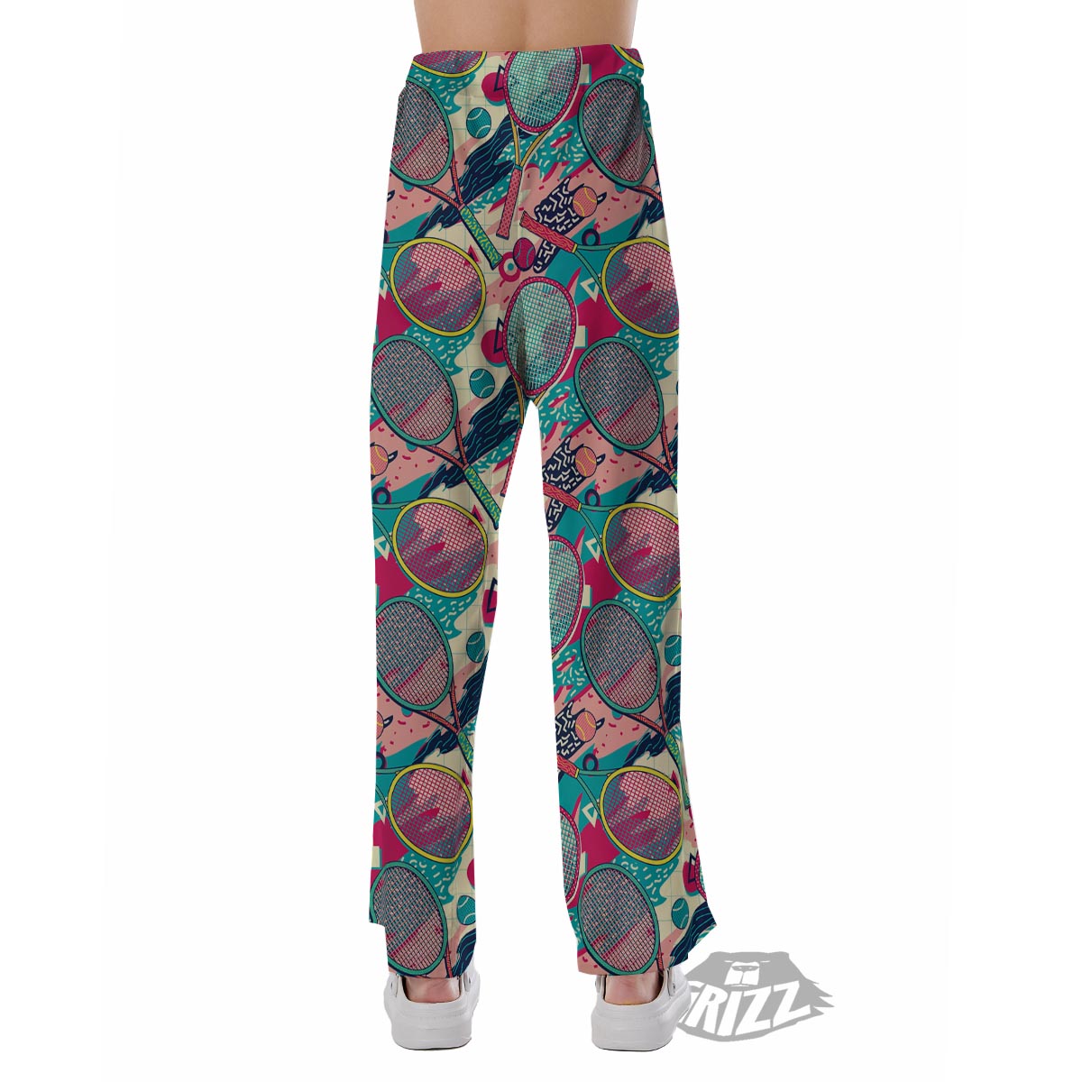 Tennis Retro Print Pattern Pajama Pants-grizzshop