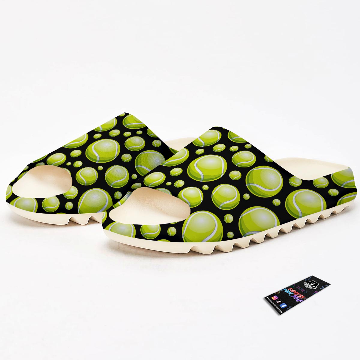 Tennis Balls Print Pattern Sandals-grizzshop