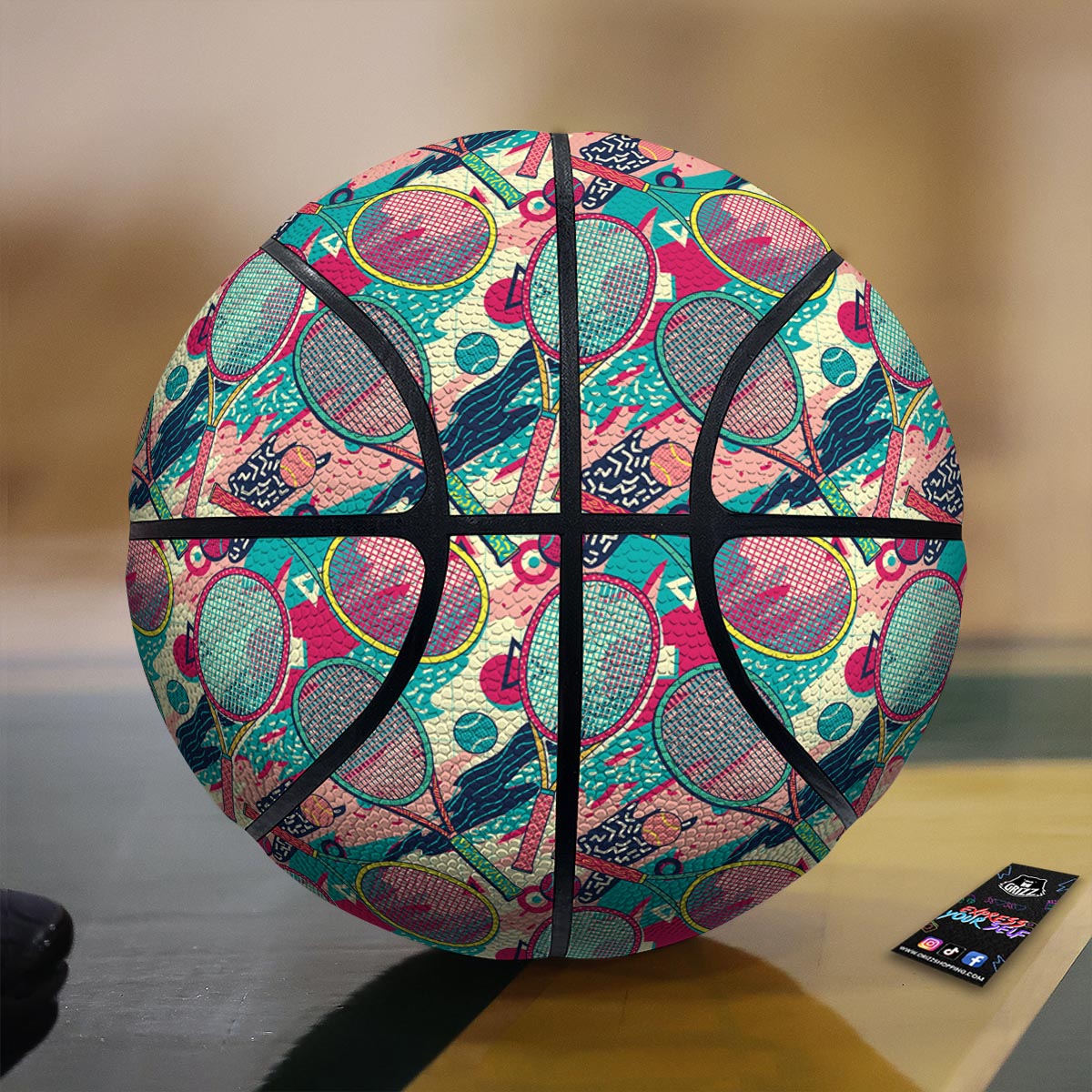 Tribal Indian Vintage Print Pattern Basketball