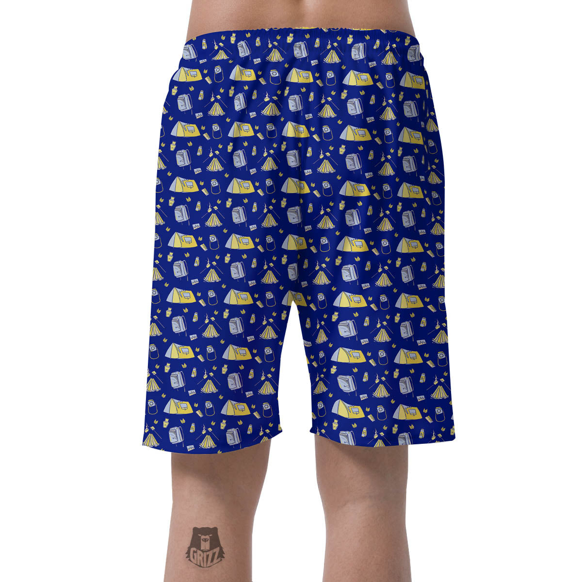 Tent Camping Print Pattern Men's Shorts-grizzshop