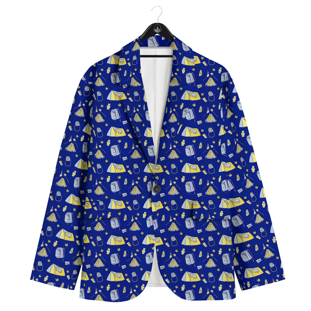 Tent Camping Print Pattern Men's Sport Coat-grizzshop