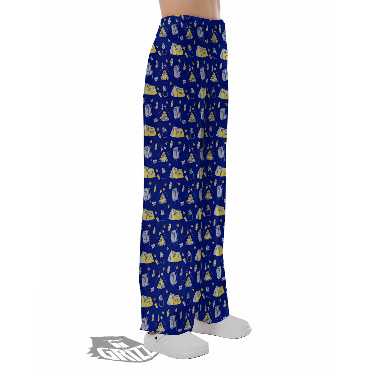Tent Camping Print Pattern Pajama Pants-grizzshop
