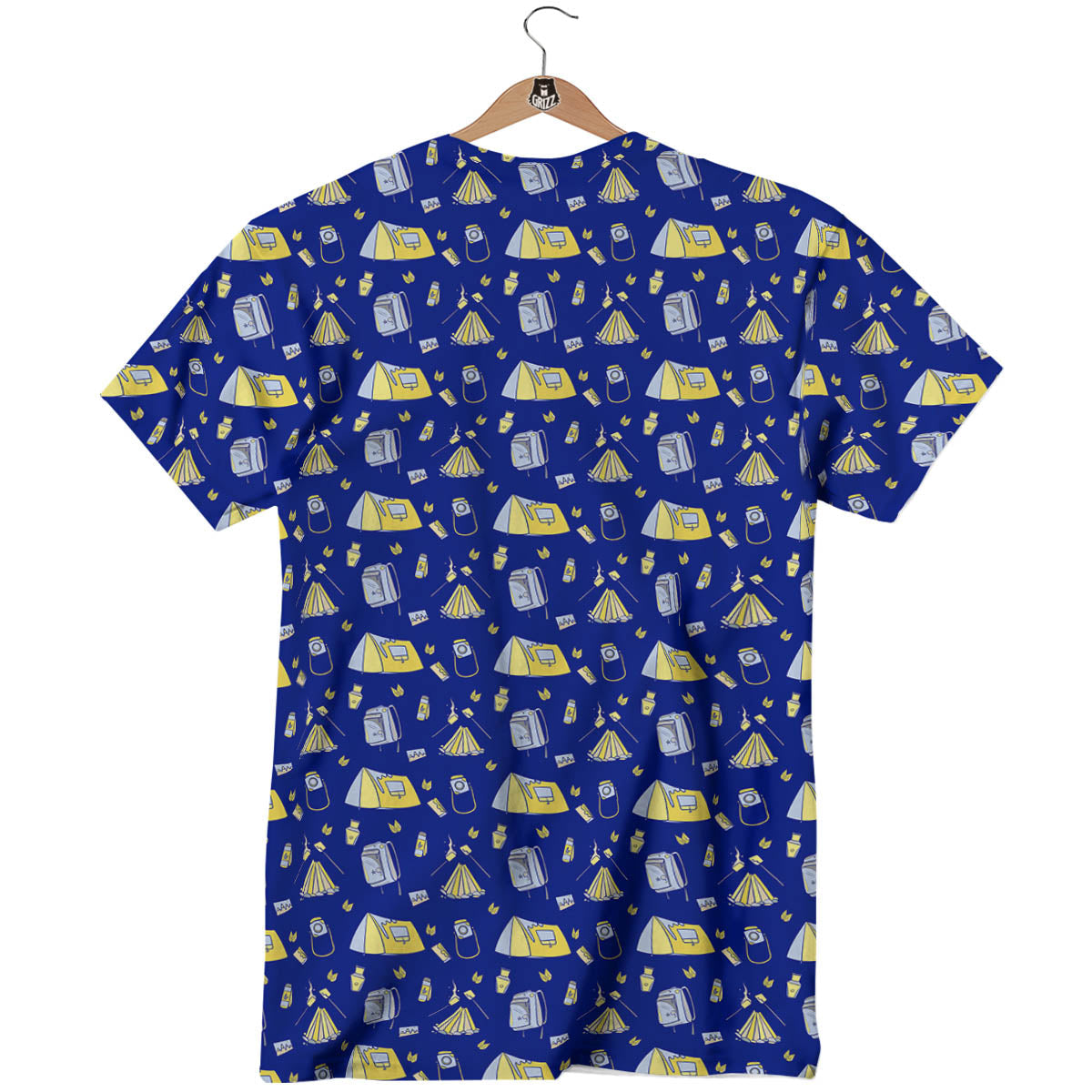 Tent Camping Print Pattern T-Shirt-grizzshop