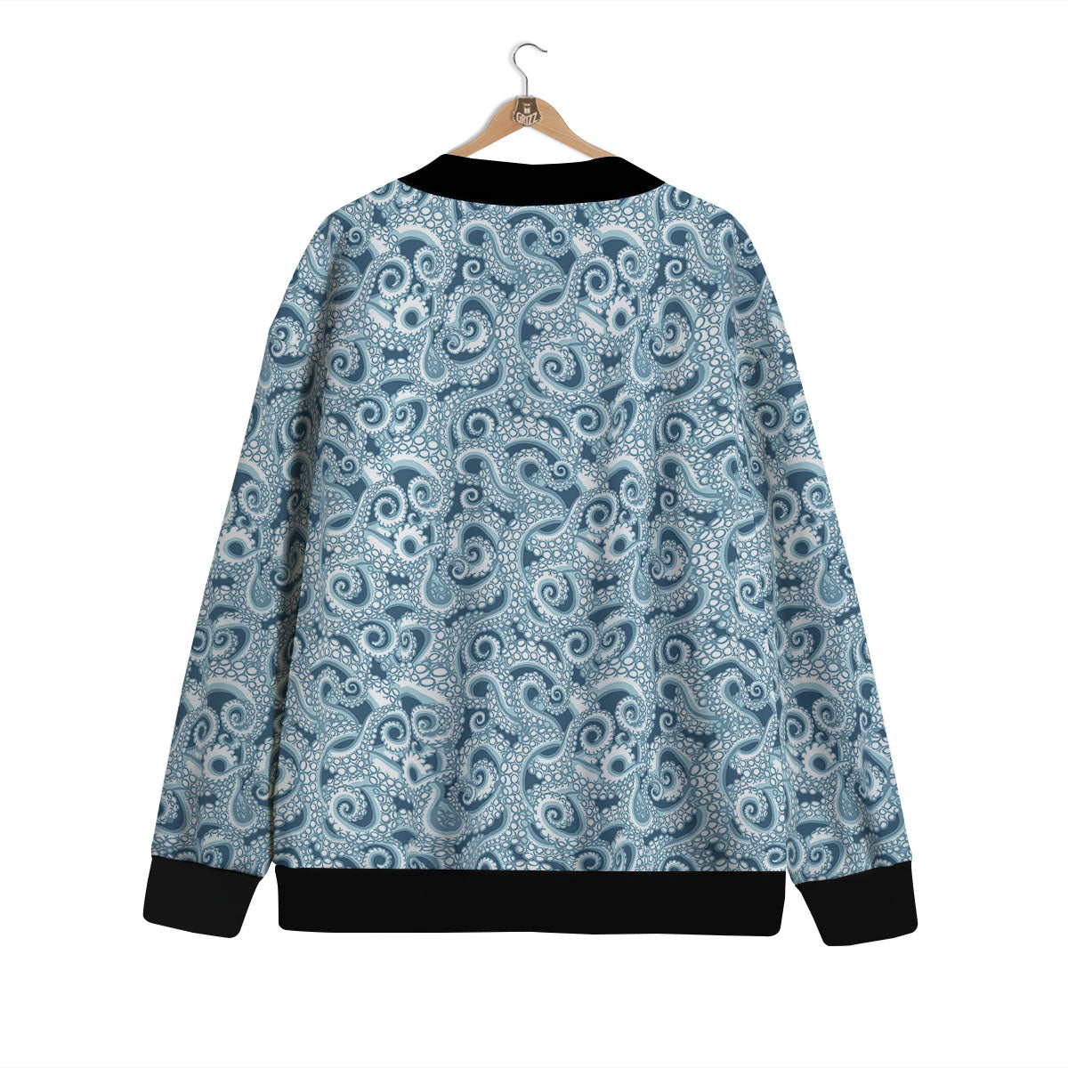 Tentacles Octopus Blue Print Pattern Cardigan-grizzshop