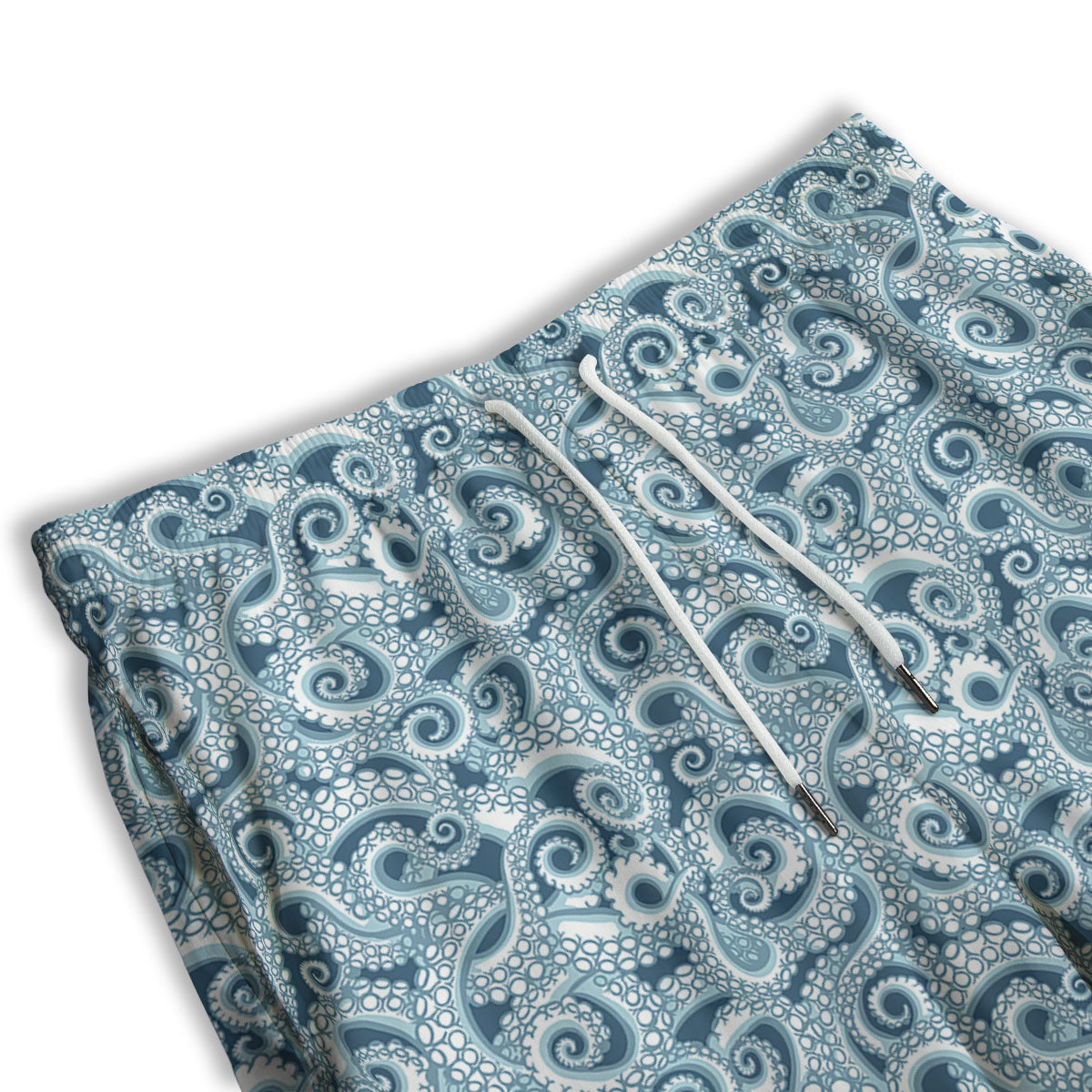 Tentacles Octopus Blue Print Pattern Men's Athletic Shorts