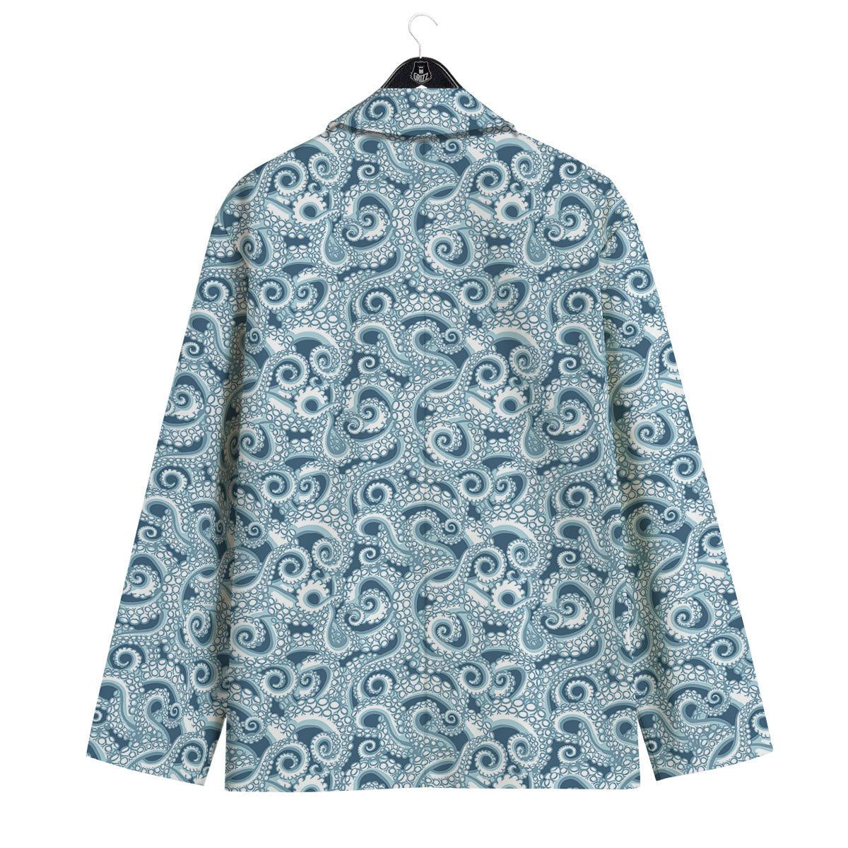 Tentacles Octopus Blue Print Pattern Men's Sport Coat-grizzshop