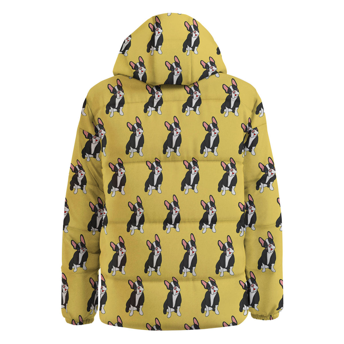 Terrier Boston Yellow Print Pattern Down Jacket-grizzshop