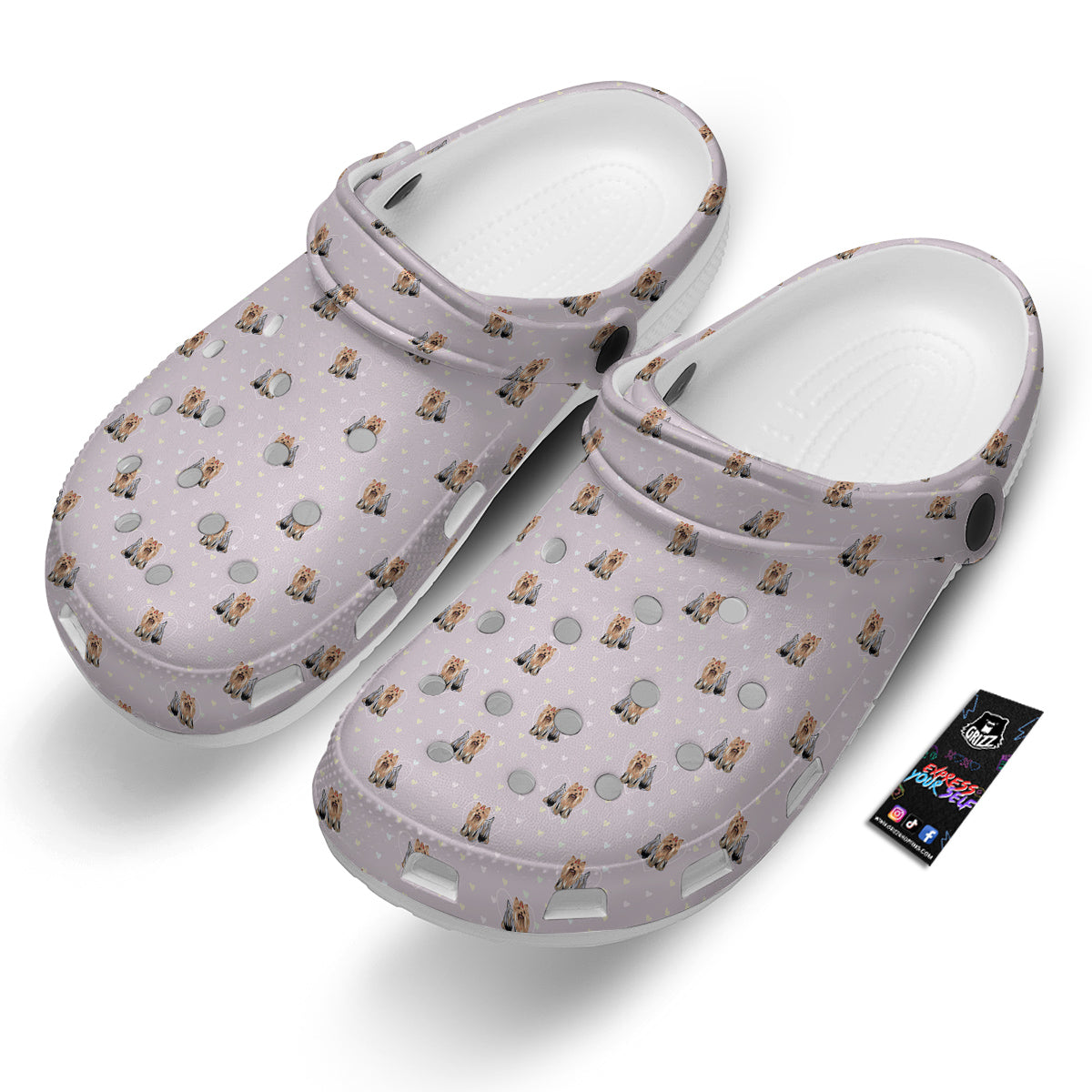 Terrier Yorkshire Cute Print Pattern Clog-grizzshop