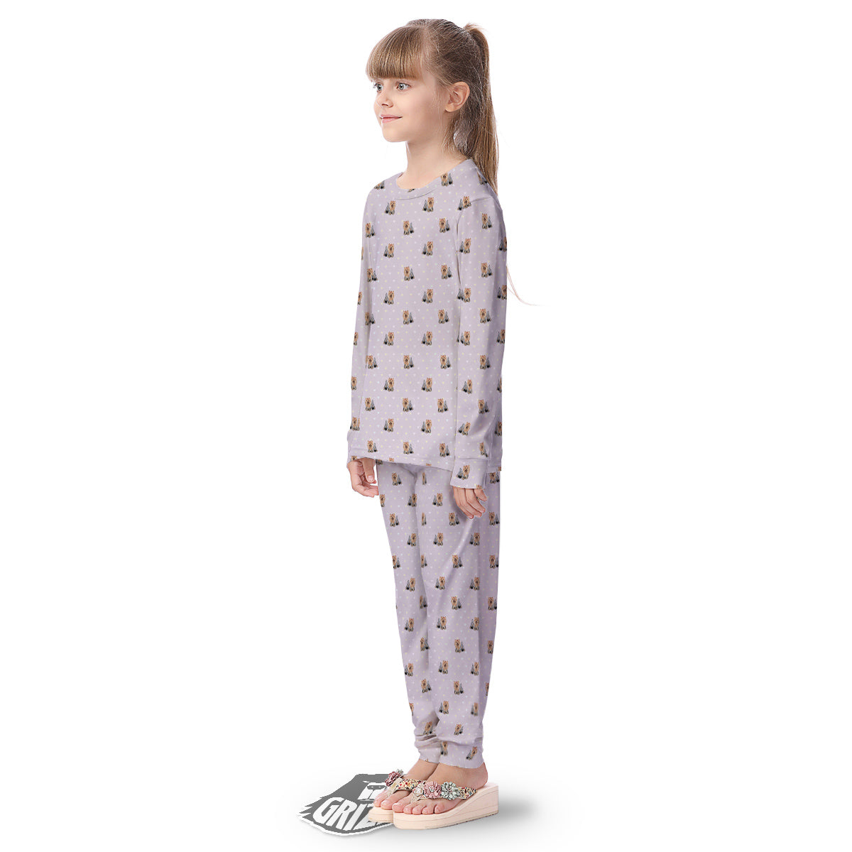 Terrier Yorkshire Cute Print Pattern Kid's Pajamas-grizzshop