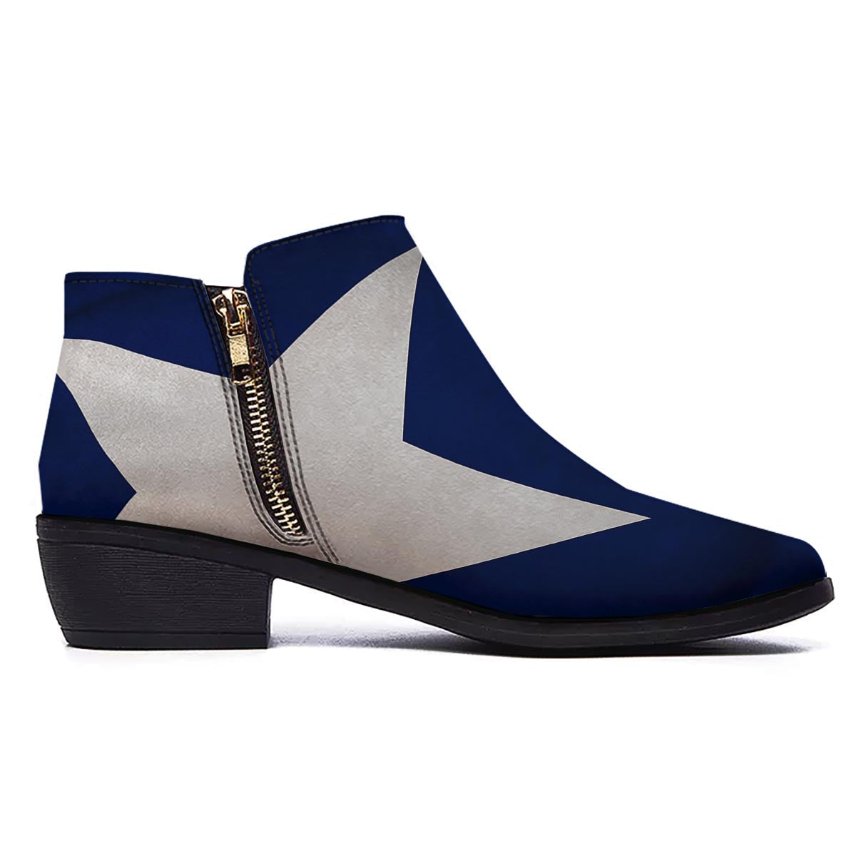 Texas Flag Print Ankle Boots-grizzshop