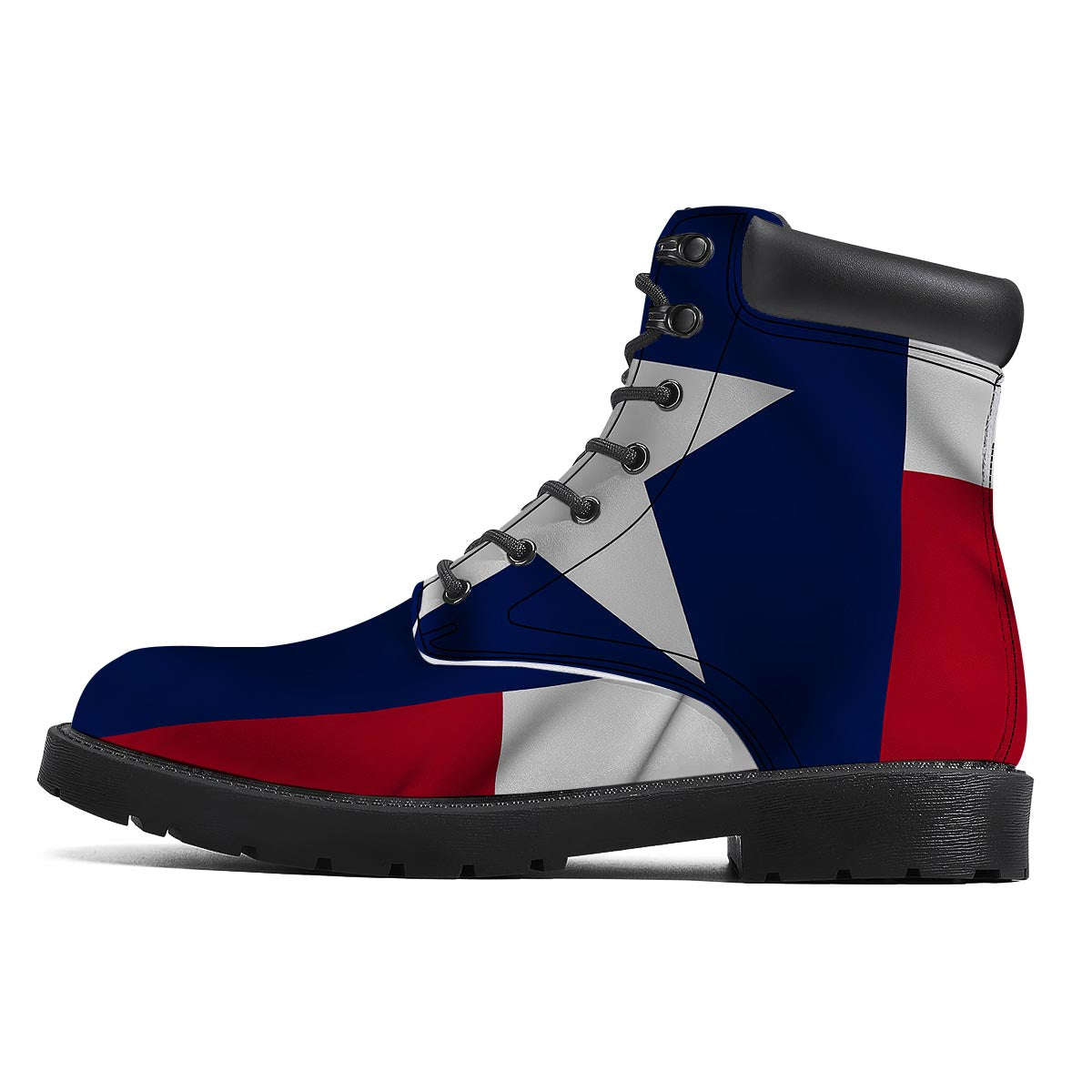 Texas Flag Print Boots-grizzshop