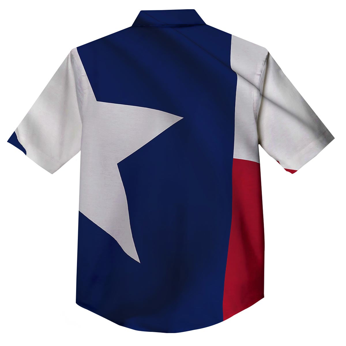 Texas Flag Print Button Up Shirt-grizzshop