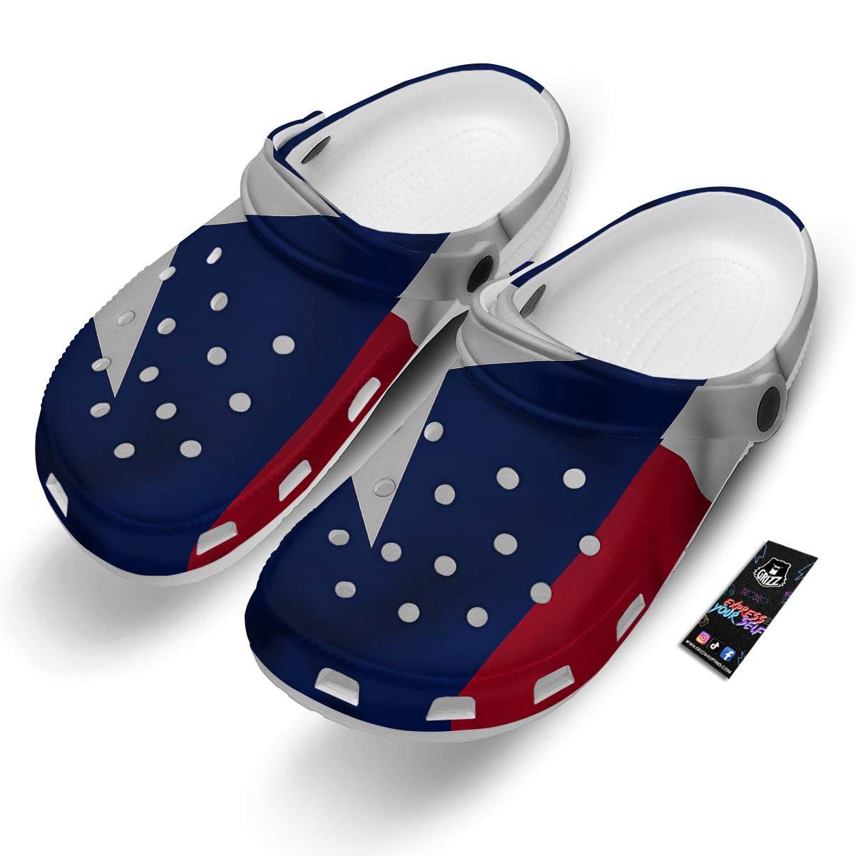 Texas Flag Print Clog-grizzshop