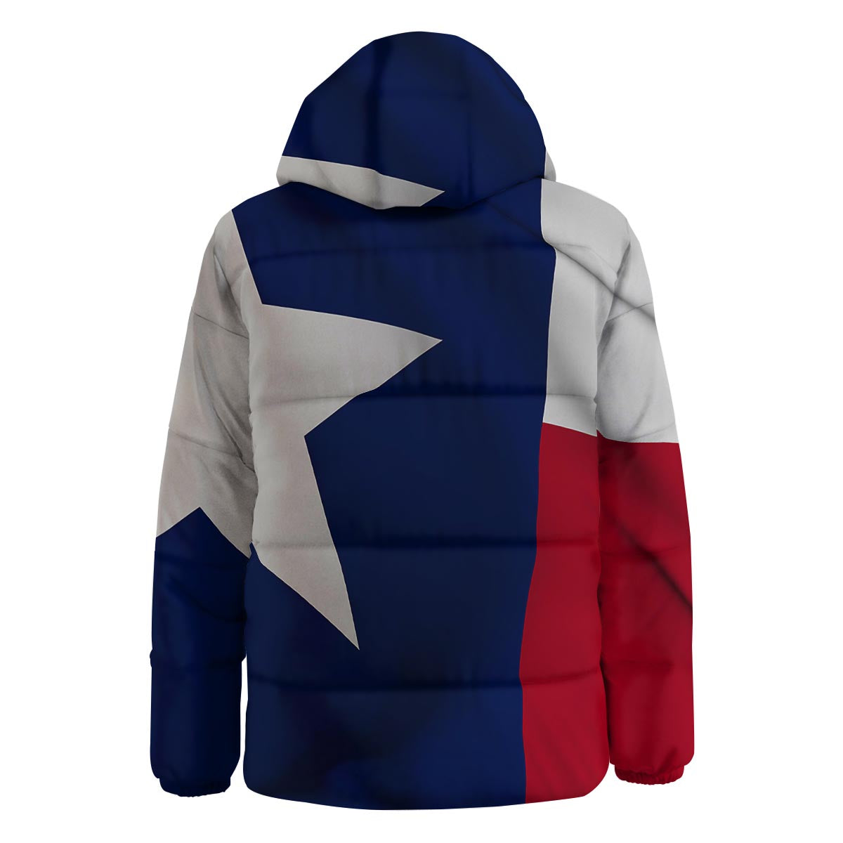 Texas Flag Print Down Jacket-grizzshop