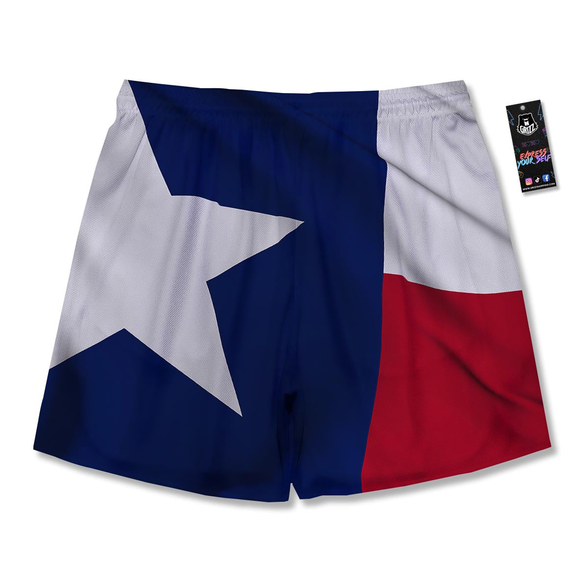 Texas Flag Print Men's Running Shorts-grizzshop