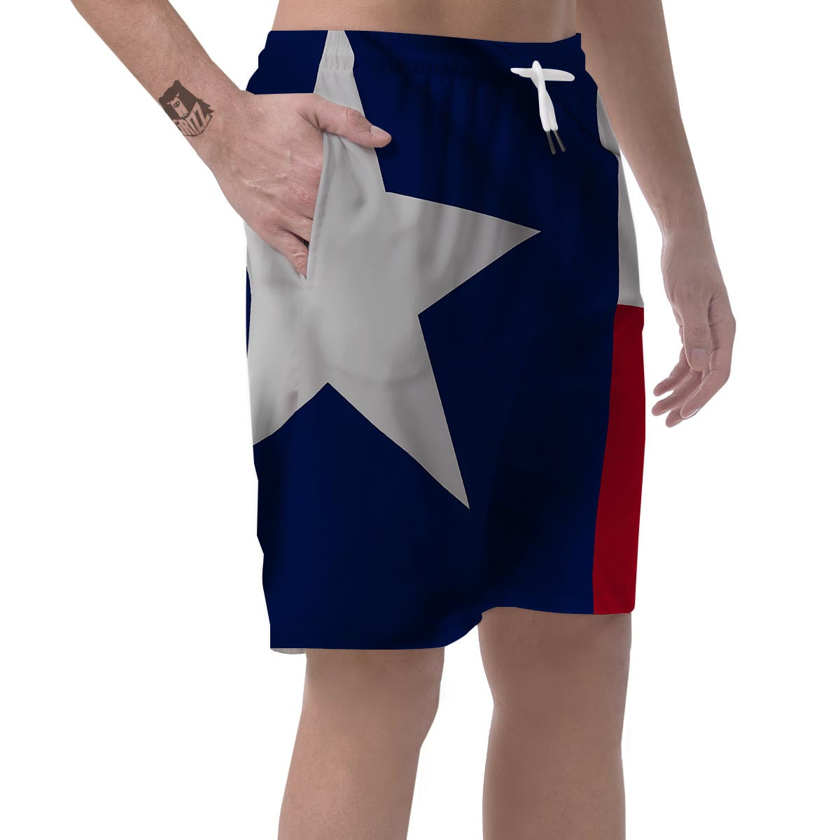 Texas Flag Print Men's Shorts-grizzshop