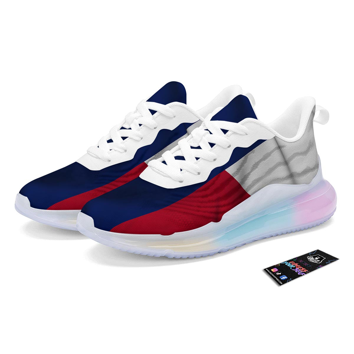 Texas Flag Print Running Sneakers-grizzshop