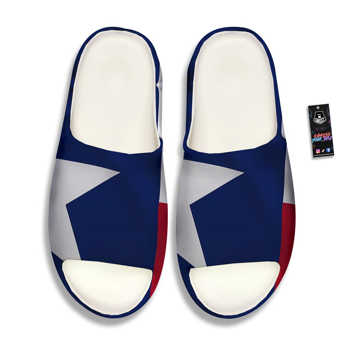 Texas Flag Print Sandals-grizzshop