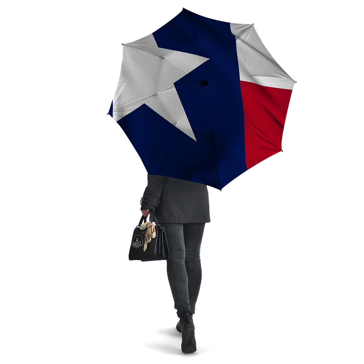 Texas Flag Print Umbrella-grizzshop