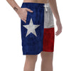 Texas Flag Vintage Print Men's Shorts-grizzshop