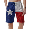 Texas Flag Vintage Print Men's Shorts-grizzshop