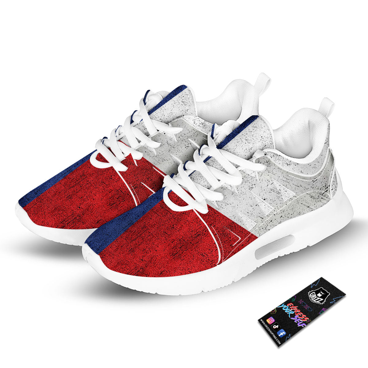 Texas Flag Vintage Print Tennis Shoes-grizzshop