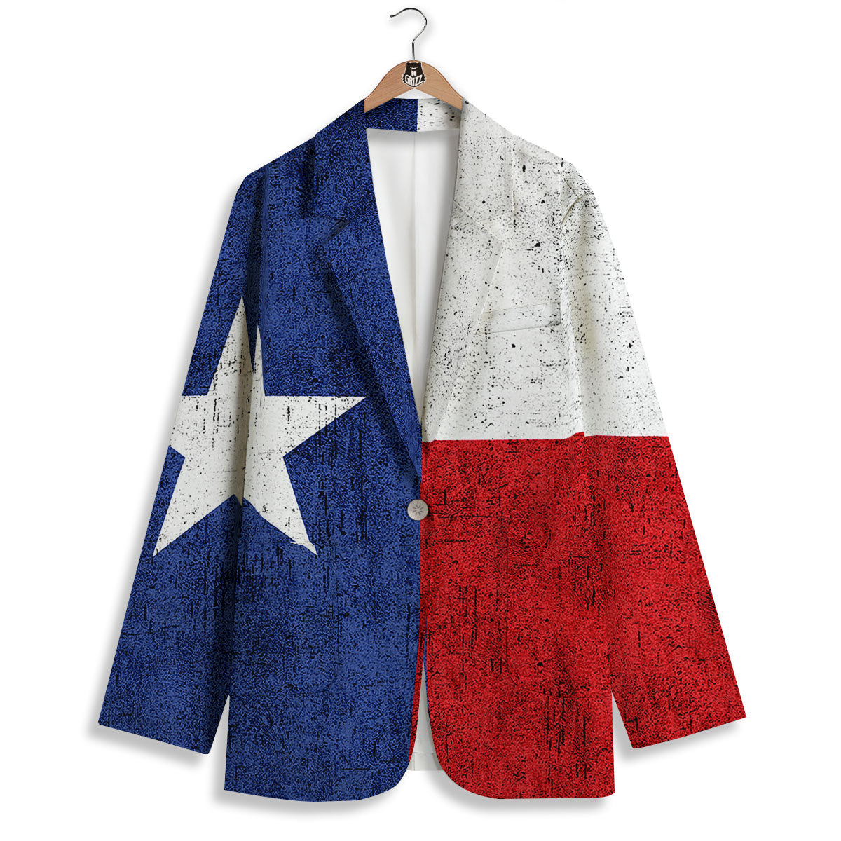 Texas Flag Vintage Print Women's Blazer-grizzshop