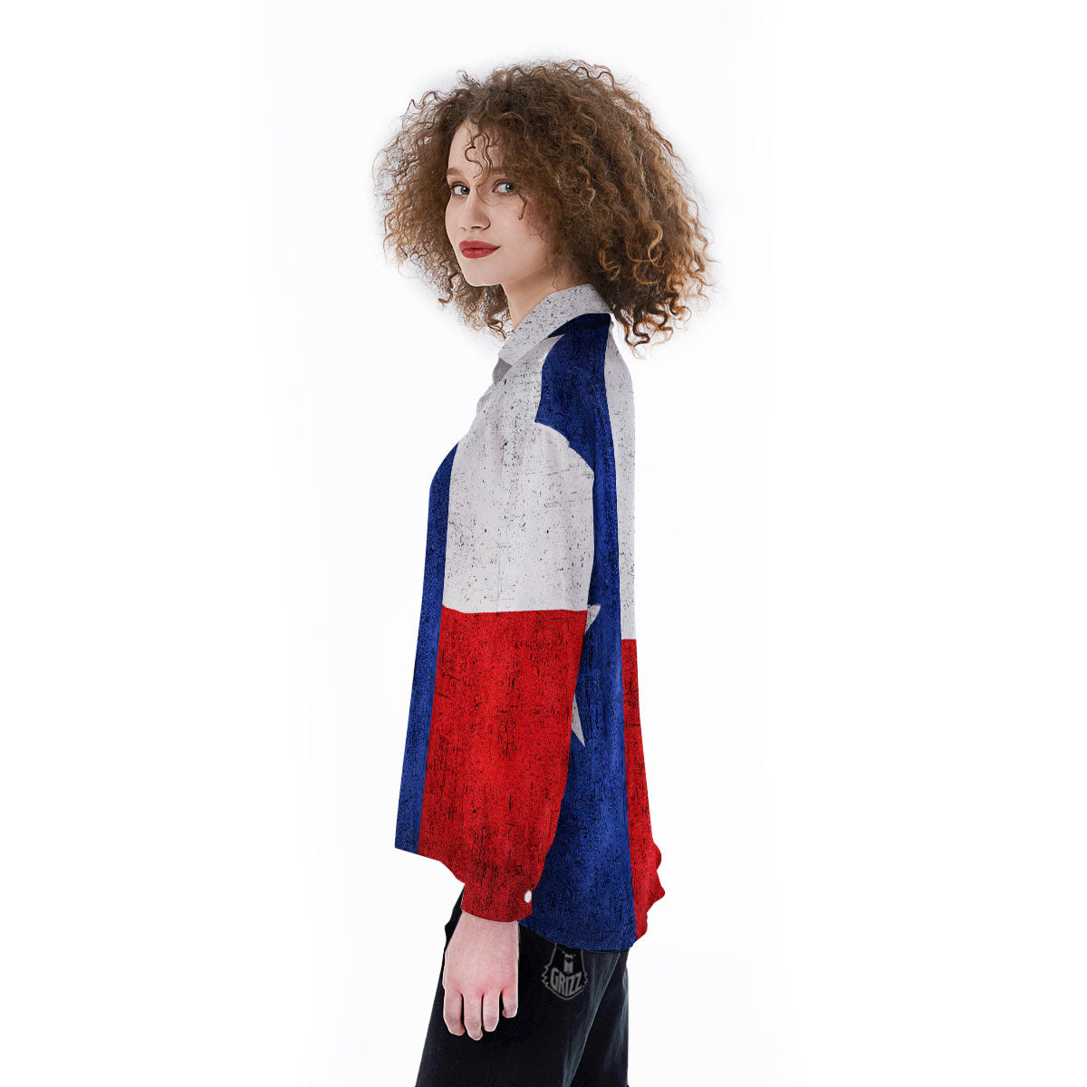 Texas Flag Vintage Print Women's Long Sleeve Shirts-grizzshop